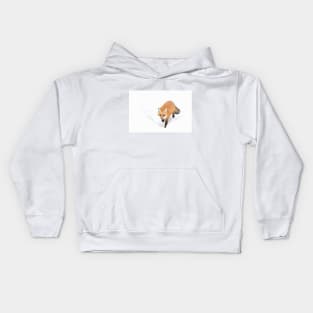 Red Fox in Winter Kids Hoodie